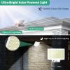 Solar Powered Flood Light Solar IP65 Waterproof Motion Sensor Wall Lamp with Remote 228 LED Beads Detachable Solar Panel 3 Lighting Mode