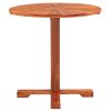 Bistro Table 27.6"x27.6" Solid Acacia Wood