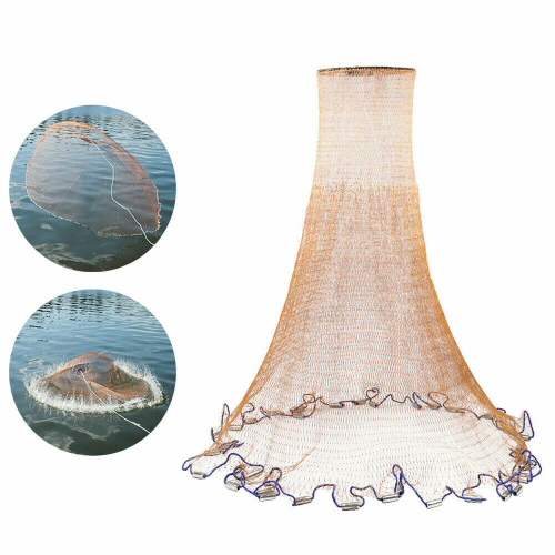 6FT/8FT/10/FT/12FT/16FT Heavy Duty Fishing Net with Nylon Mesh Easy to Throw 6FT/8FT/10/FT/12FT/16FT Heavy Duty Fishing Net with Nylon Mesh Easy to Throw